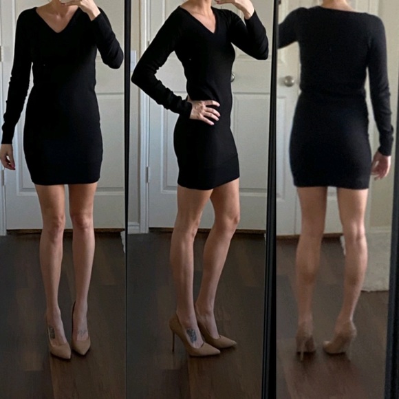 Ann Taylor Dresses & Skirts - Ann Taylor black merino wool long sleeve dress